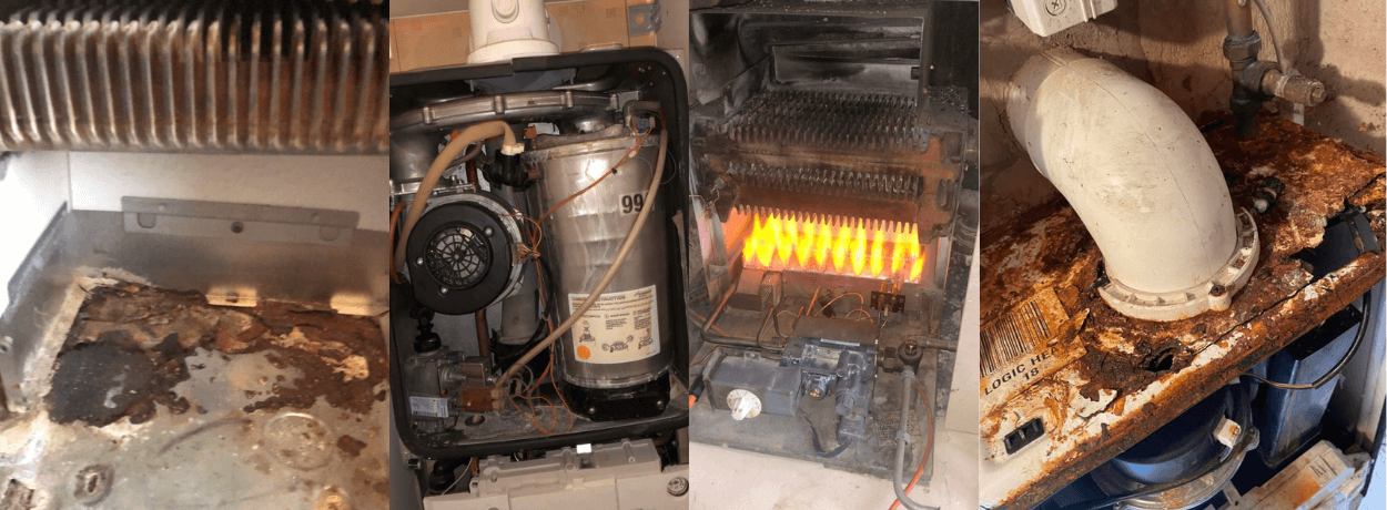 Old boiler collage